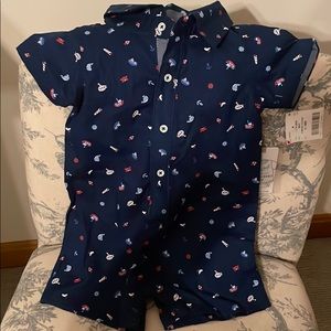 Baby cotton romper
